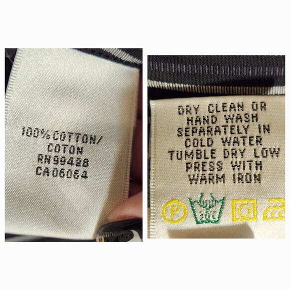 Bugatchi Striped Button Down Shirt, Embroidered logo, flip cuffs sz 15.5 34/35 - Picture 13 of 13